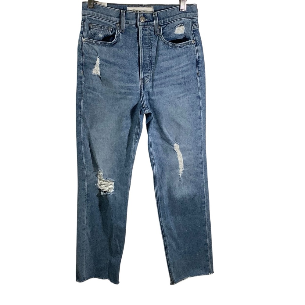 Frank & Eileen Light Blue Monaghan Mom Jean Fray Hem